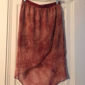 Forever 21 high low chiffon skirt